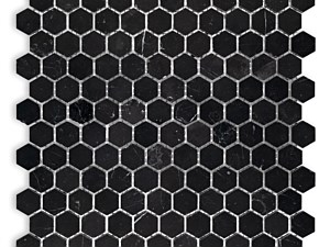 Negro Marquina Marble Hexagon 1 Polished or Honed